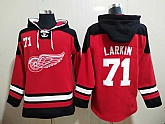 Red Wings 71 Dylan Larkin Red All Stitched Pullover Hoodie,baseball caps,new era cap wholesale,wholesale hats